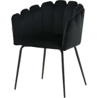 Furnlux Classic FURNLUX Chaise de salle à manger Limhamn Noir 61cm / Hauptfarbe : Schwarz / Abmessungen : 61 x 54 x 77 cm