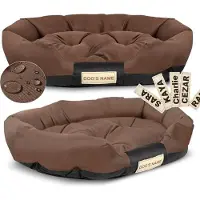 AIO Factory Lit pour chien 130x105 cm personnalisé imperméable marron