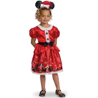 Disguise Christmas Minnie Classic Toddler Costume Rouge 3-4 Years Enfants