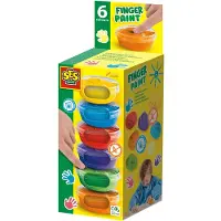 SES Creative SES Peinture au doigt 6col 6x45ml 00398 03982