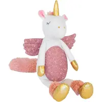 Happy horse Peluche licorne 30cm - peluche magique blanche et rose