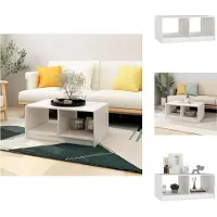 vidaXL Table basse blanche 75x50x33,5 cm Pin massif - Tables basses