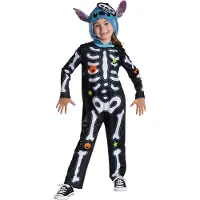 Stitch Lilo & Classic Skeleton Costume Noir 5-6 Years Enfants