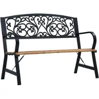The Living Store Banc de jardin 120 cm en bois