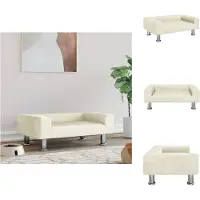 vidaXL Lit pour chien Crème 70x45x26,5 cm Velours - Lits pour chiens