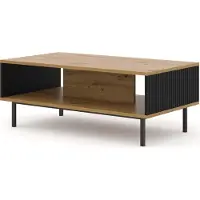 Furnlux Classic FURNLUX Table basse Ravenna B Beige Et Noir 90cm / Couleur principale : Marron / Dimensions : 90 x 45 x 60 cm