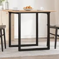 Prolenta Maison Exclusive - Table à manger cadre en O 90x90x75 cm bois de pin massif acier