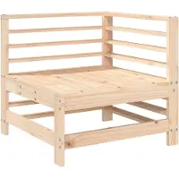 vidaXL Canapé d'angle de jardin en pin massif