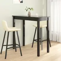 Prolenta Maison Exclusive - Table de bar en MDF noir 115 × 55 × 107 cm
