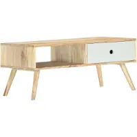 Syfax Table basse 90x50x40 cm Bois de manguier massif