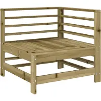 vidaXL Canapé d'angle de jardin Bois de pin imprégné