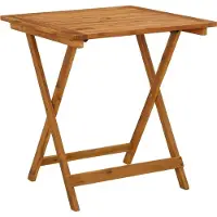 Syfax Table pliable de jardin 70x70x75 cm Bois d'acacia massif