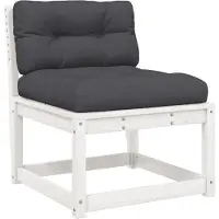 Syfax Canapé de jardin avec coussins blanc bois de pin solide