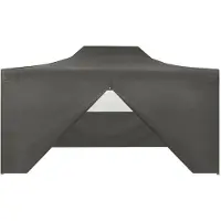 Syfax Tente de réception pliable avec 4 parois 3x4 m Acier Anthracite