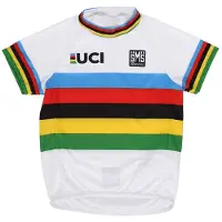 Santini Uci World Champion Short Sleeve T-shirt Blanc 12-24 Months Enfants