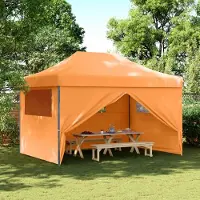 Prolenta Maison Exclusive - Tente de réception pliable Pop-Up avec 4 panneaux latéraux, orange