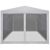 Syfax Tente de réception avec 4 parois en maille 3 x 3 m