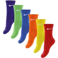 Nike Chaussettes - Amorti - Dri-Fit - 6 Pack - Multi - - 23,5/27 - Chaussettes