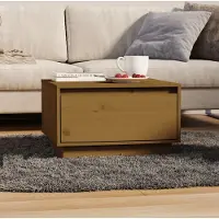 Prolenta Maison Exclusive - Table basse brun miel 55x56x32 cm Bois massif Pin