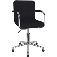 Syfax Chaise pivotante de bureau Noir Tissu