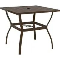Syfax Table de jardin Marron 81,5x81,5x72 cm Acier