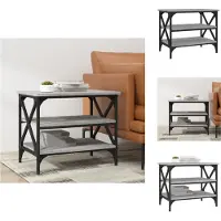 vidaXL Table d'appoint Gris Sonoma 55x38x45 cm Bois composite - Tables basses
