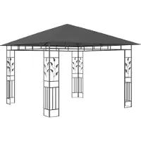 Syfax Belvédère avec moustiquaire 3x3x2,73 m Anthracite 180 g/m²