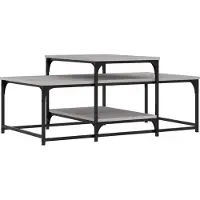 Syfax Table basse sonoma gris 102x60x45 cm bois d'ingénierie