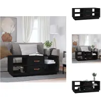vidaXL Table basse noire 100x50x41 cm Pin massif - Tables basses