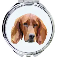 Art-Dog Setter anglais, Setter anglais - Miroir avec photo et impression géométrique de la marque