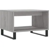 Syfax Table basse sonoma gris 60x50x40 cm bois d'ingénierie