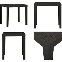 vidaXL Table de jardin Anthracite 79x65x72 cm Plastique - Table de jardin - Tables - Tables