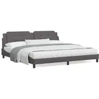 Prolenta Maison Exclusive - Sommier avec LED sans matelas « Zadar » gris 200x200 cm