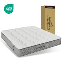 Flieks Matelas en mousse froide Matelas 120x200cm, Matelas en mousse avec ressorts ensachés 7 zones, 20cm, moyennement ferme H3, 120x200x20 cm