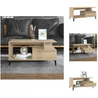 vidaXL Table basse Chêne Sonoma 90x49x45 cm Bois composite - Tables basses