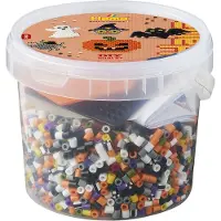Hama Midi Perles - 4000 pces + 2 Assiettes dans le seau - Hallow - - UneTaille - Perles