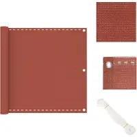 vidaXL Paravent de balcon Terracotta-Rouge 90x500 cm HDPE - Parasols & Protection solaire
