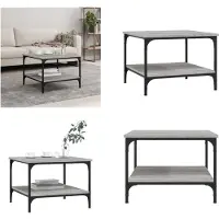 vidaXL Table basse Gris Sonoma 55x55x40 cm Bois composite - Table basse - Tables basses - Table d'appoint - Table de salon