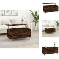 vidaXL Table basse chêne fumé 90x44,5x45 cm Bois composite - Tables basses