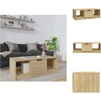 vidaXL Table basse Chêne Sonoma 102x50x36 cm Bois composite - Tables basses