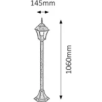 Rabalux 8395 Lampadaire extérieur Toscana, E27, doré, rond, classique, ø205mm
