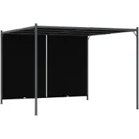 Syfax Pergola de jardin avec toit rétractable 3x3 m Anthracite