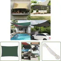 The Living Store Voile d'ombrage Oxford rectangulaire 2,5x5 m vert foncé
