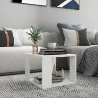 Prolenta Maison Exclusive - Table basse blanche 40x40x30 cm Matériau dérivé du bois