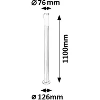 Rabalux Lampe de jardin moderne 1xE27 Inox torche chrome satiné 8265