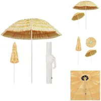 vidaXL Parasol de plage Nature 240 cm Hawaii Style - Parasols & ombrelles