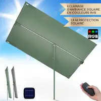 Blumfeldt Parasol Flex Garden Intelligent, Parasol de Jardin Exterieur et Balcon, Panneaux Solaires, Lumières LED, Protection UV, Etanche, Parasol Deporte Réglables Hauteur, Angle - Base Non Incluse