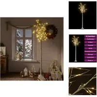 vidaXL Sapin de Noël 200 LEDs 2,2 m Blanc chaud Intérieur Extérieur - Sapins de Noël