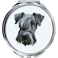 Art-Dog Terrier tchèque, Terrier de Bohême, Český Teriér - Miroir avec photo et impression géométrique de la marque