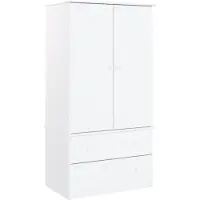 Syfax Garde-robe ALTA blanc 90x55x170 cm bois massif de pin